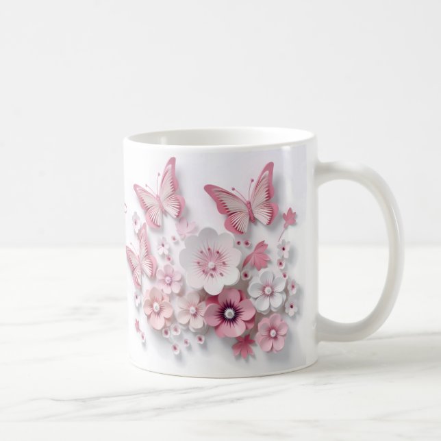 3D-Blush-Bloom-Butterfly-Dream Coffee Mug (Right)