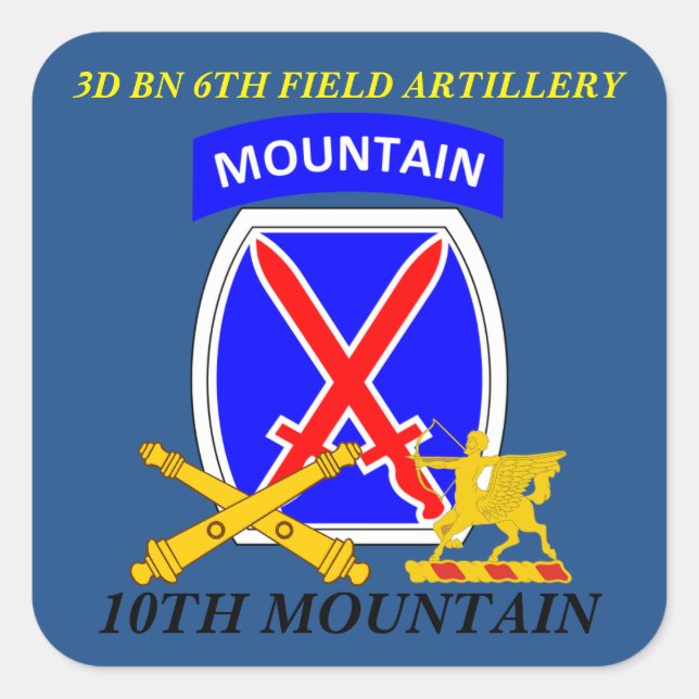 3D BN 6TH FIELD ARTILLERY 10TH MOUNTAIN STICKERS (Front)