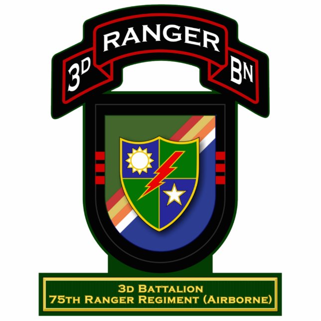 3d Bn, 75th Ranger Regiment - Airborne Standing Photo Sculpture (Front)