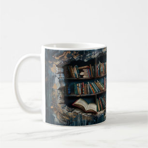 3D Bookshelf Mug Sublimation 3D Book Mug Wrap