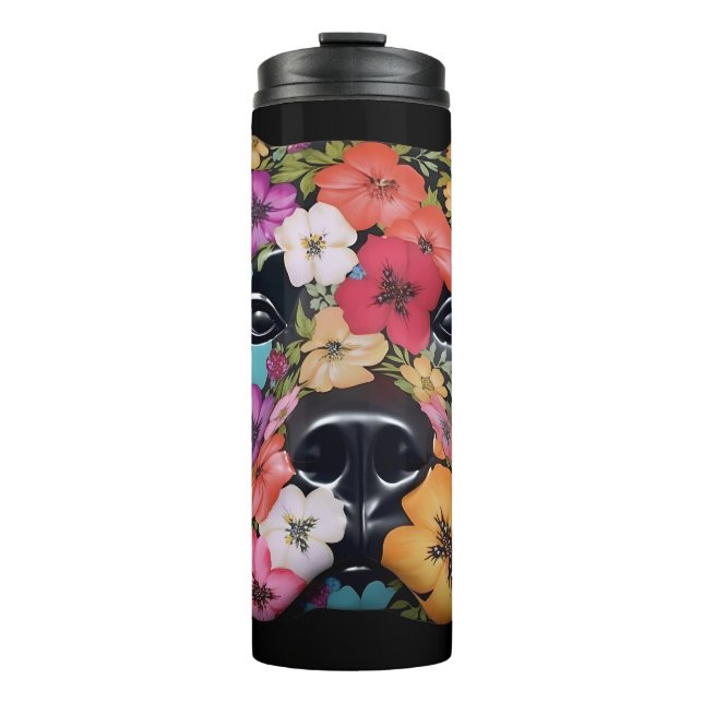 3D Boxer Floral Thermal Tumbler (Front)