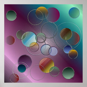 3D Bubble Abstract Poster