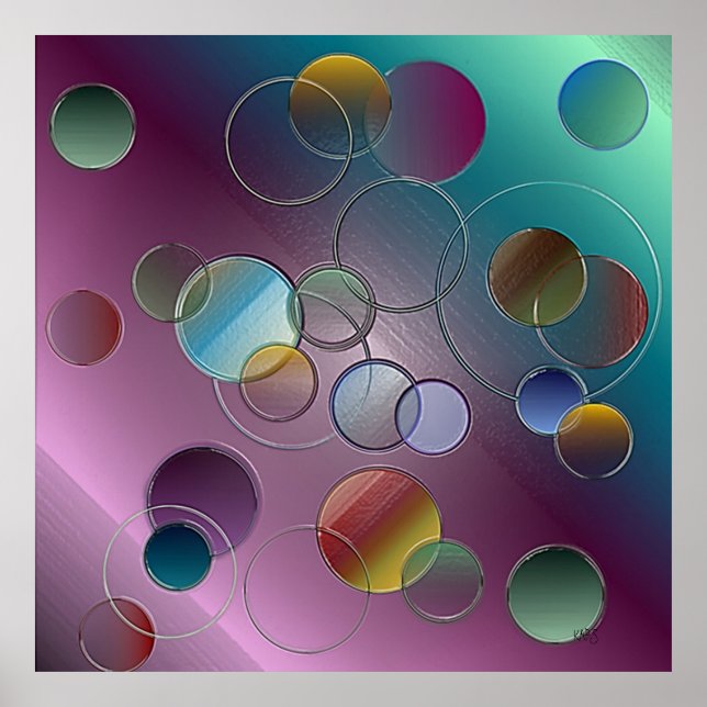 3D Bubble Abstract Poster (Front)