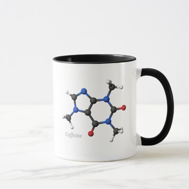 3D Caffeine Molecule Mug (Right)
