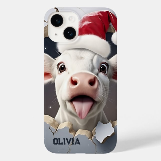3D Calf Christmas  Case-Mate iPhone Case (Back)