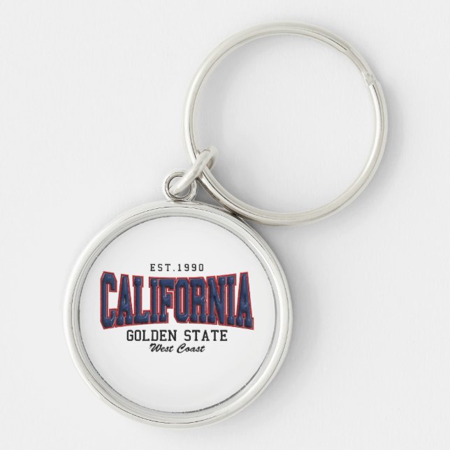 3D California  Key Ring (Front)