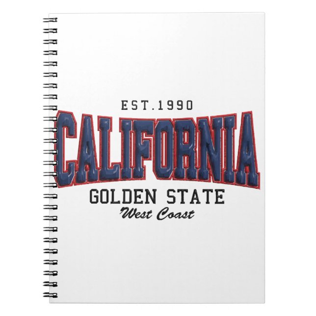 3D California  Notebook (Front)