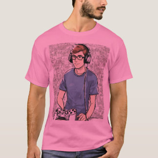 3D Cartoon Gaming Remote T-Shirt Design"