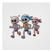 “3D Cartoon Skeleton Race • Funny Running Skeleton