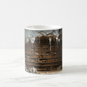 3D Cave Bookshelf  Mug