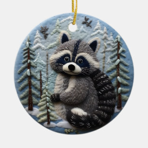 3D Chirstmas Animal Woodland Ceramic Tree Decoration
