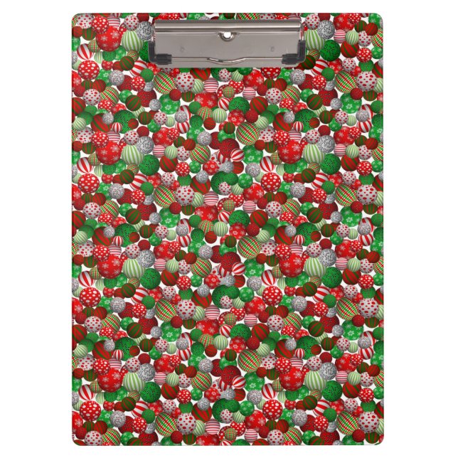 3D Christmas Balls Clipboard (Front)