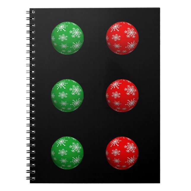 3D Christmas Balls Notebook (Front)