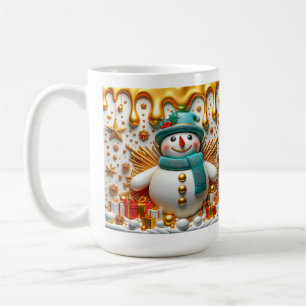 3D Christmas Gifts Snowman Coffee Mug
