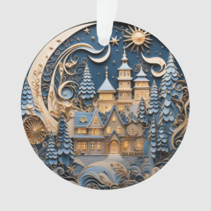 3d Christmas Village Ornament