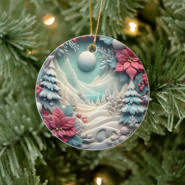 3D Chrsitmas Ceramic Tree Decoration (Tree)