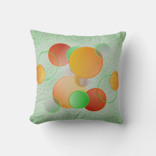 3D Circles (green) Cushion