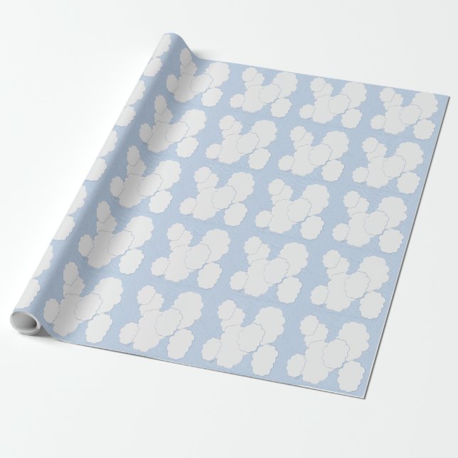 3D Clouds Wrapping Paper (Unrolled)
