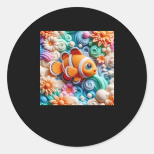 3d Clownfish Sticker 