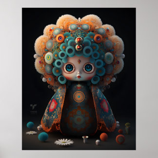 3D Colourful Anime Doll - Takashi Murakami Poster