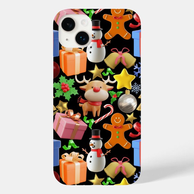 3D Colourful Christmas Ornaments pattern.01 Case-Mate iPhone Case (Back)
