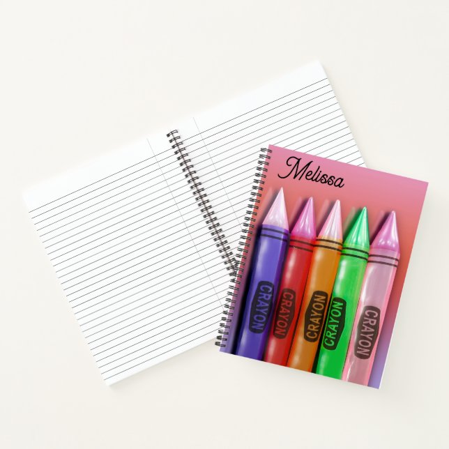 3D Colourful Crayons Notebook (Inside)