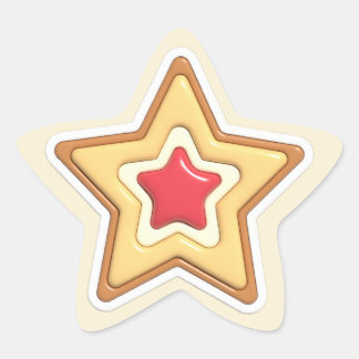 3d Cookie Star Christmas Sticker