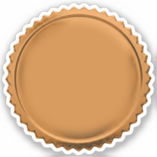 3D Copper Foil Seal Starburst Award Medal