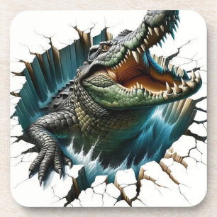 3D Crocodile Design – Realistic Reptile Coaster