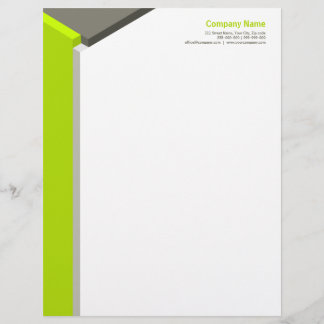 3D Cube Lime / Grey letterhead