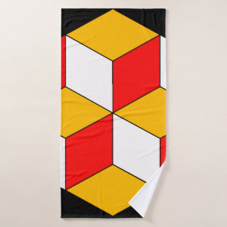 3d cubes bath towel