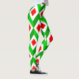 3D Cubes Christmas Leggings