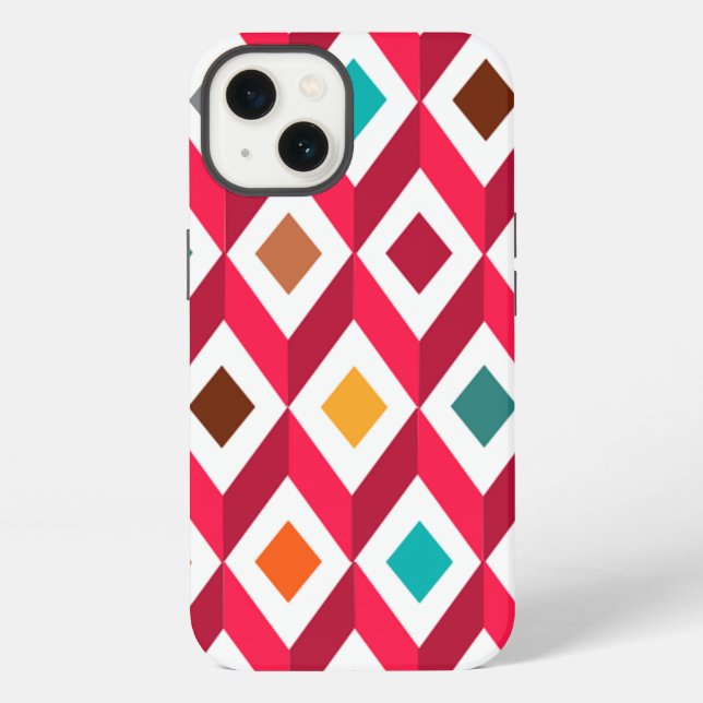 3D Cubes Pink  iPhone Case (Back)