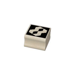 3d cubes rubber stamp