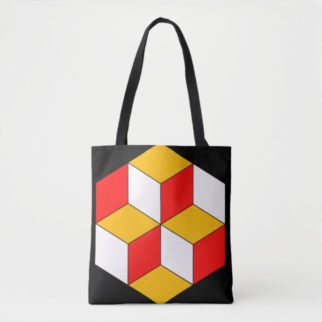3d cubes tote bag (Front)