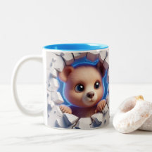 3D Cute Baby Bear Hot Cocoa Coffee Animals Mug