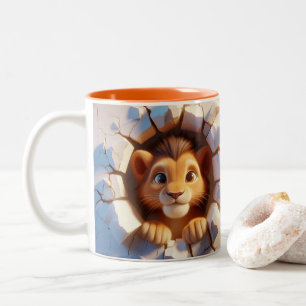 3D Cute Baby Lion Hot Cocoa Coffee Animals Mug