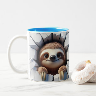 3D Cute Baby Sloth Hot Cocoa Coffee Animals Mug