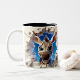 3D Cute Baby Zebra Hot Cocoa Coffee Animals Mug