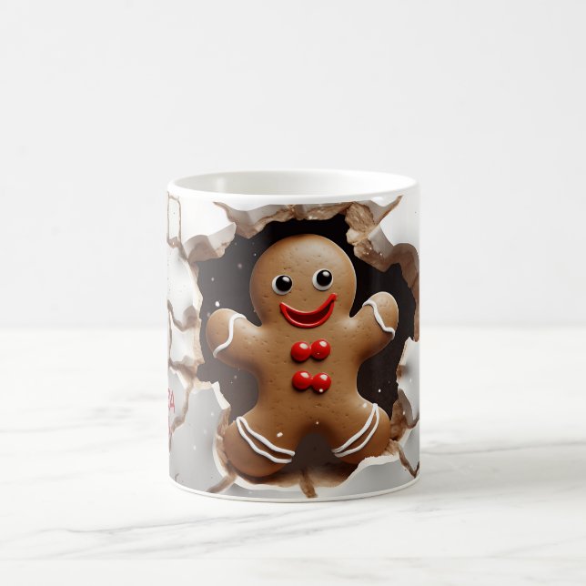 3D cute Snowman Christmas Coffee Mug (Center)