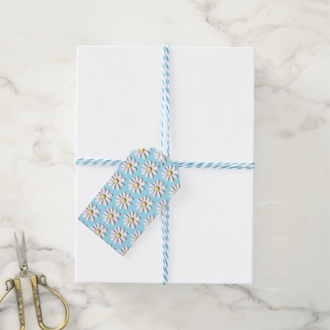 3D Daisy Flower Gift Tags (With Twine)