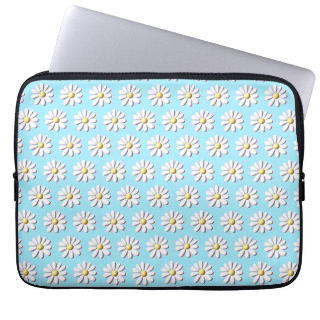 3D Daisy Flower Laptop Sleeve (Front)