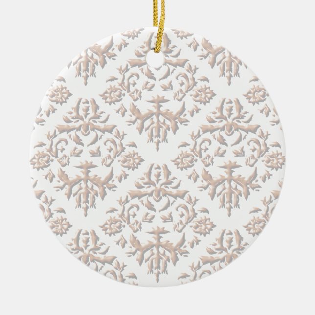 3D Damasks Ceramic Tree Decoration (Front)