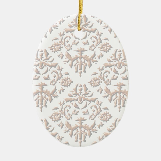3D Damasks Ceramic Tree Decoration (Front)