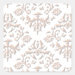 3D Damasks Square Sticker
