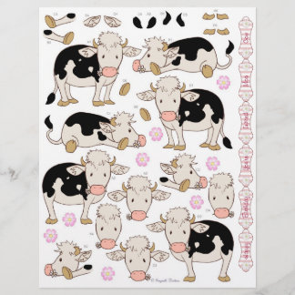 3D Decoupage - Cute Moo Cow Baby Cows