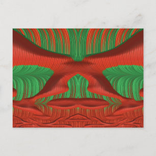 ~ 3D Design Pattern ~ Christmas Colours~ Postcard