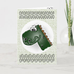 3D Dinosaur 3rd Birthday Card