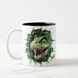 3D Dinosaur Hot Cocoa Kids Two-Tone Coffee Mug