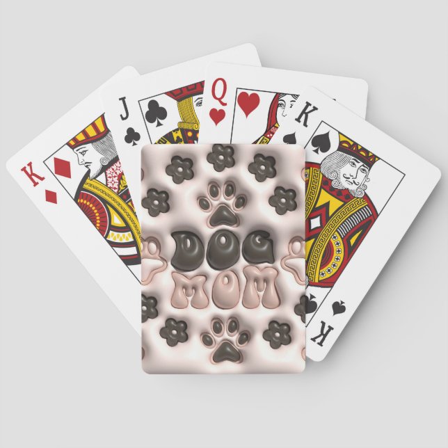 3D Dog Mum Playing Cards (Back)